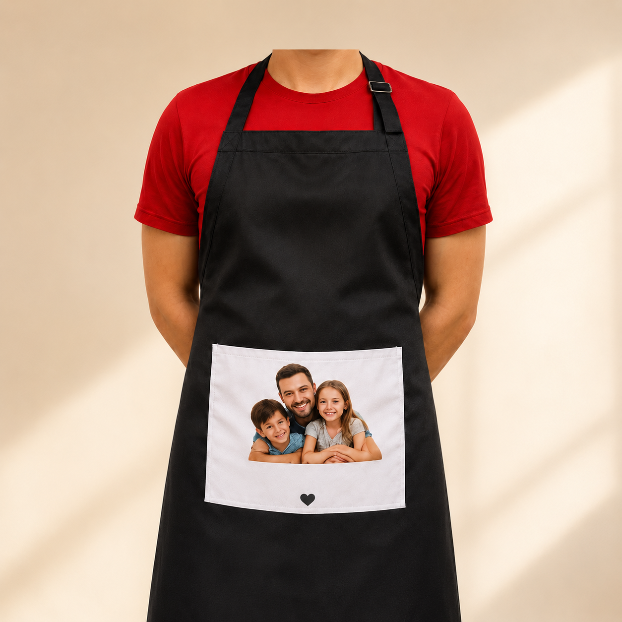 Enliven Prints | Black Apron With White Pocket